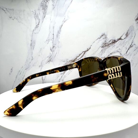 New MIU MIU Sunglasses Aviator Pilot Brown Honey Havana Tortoise main image 9